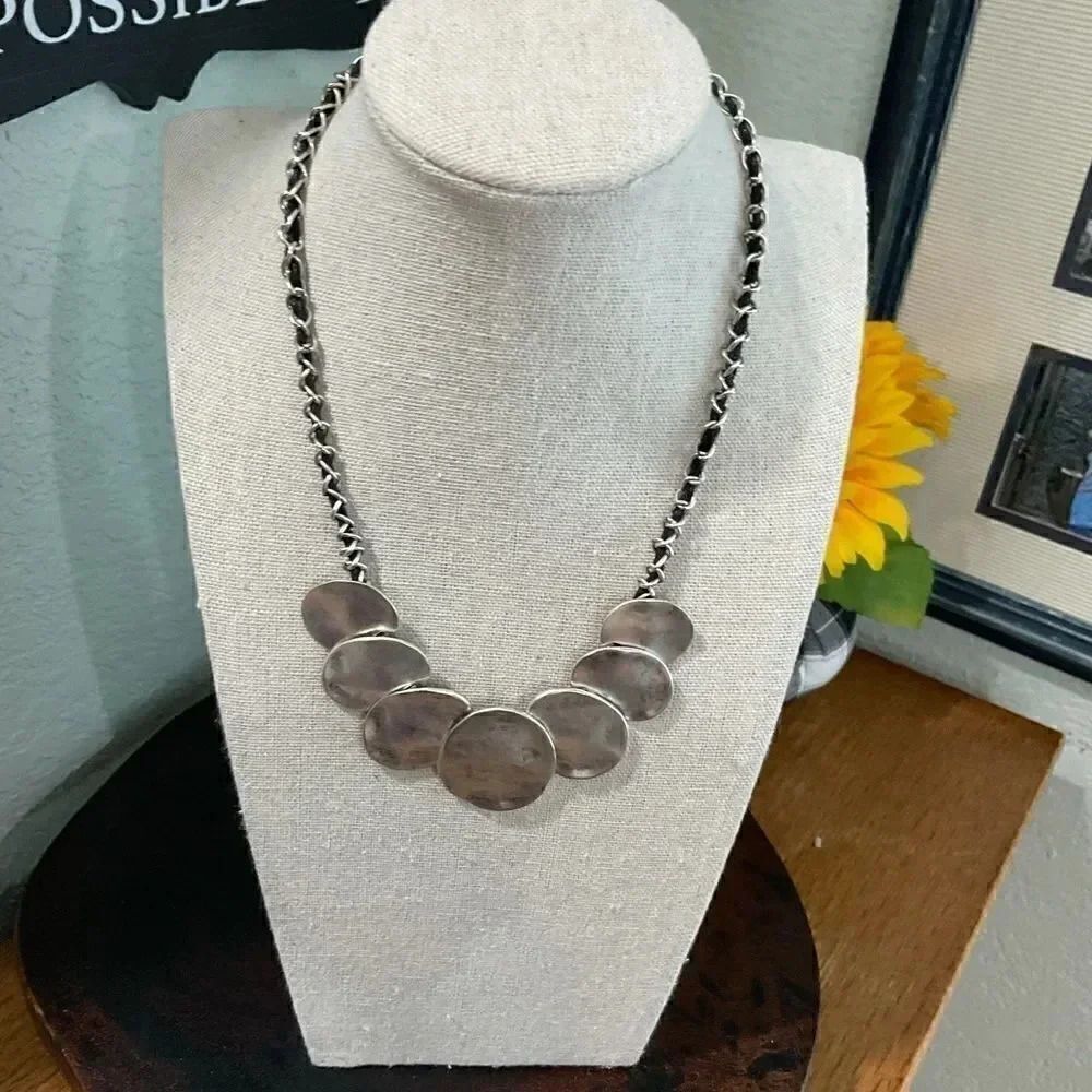 NWT Karma Bella Patina Silver Silver Necklace #J3